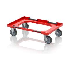 Auer RO V 64 GU BO.L-3020. Transportroller Kompakt mit Verknüpfungssystem und Gummirädern