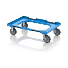 Auer RO V 64 GU BO.L-5015. Transportroller Kompakt mit Verknüpfungssystem und Gummirädern