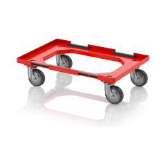 Auer RO V 64 GU FA.L-3020. Transportroller Kompakt mit Verknüpfungssystem und Gummirädern