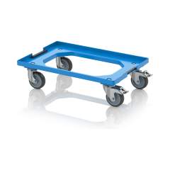 Auer RO V 64 GU FE-5015. Transportroller Kompakt mit Verknüpfungssystem und Gummirädern