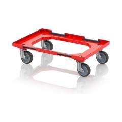 Auer RO V 64 GU.L-3020. Transportroller Kompakt mit Verknüpfungssystem und Gummirädern