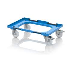Auer RO V 64 PA FE.L-5015. Transportroller Kompakt mit Verknüpfungssystem und Polyamid-Rädern