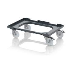 Auer RO V 64 PA FE.L-7016. Transportroller Kompakt mit Verknüpfungssystem und Polyamid-Rädern