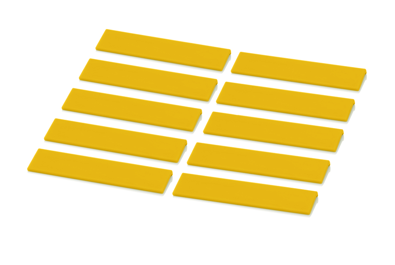SB E-1003 S. 10er-Set Etiketten Signalgelb, 6x1,6 cm