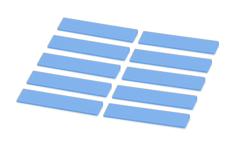 SB E-5015 S. 10er-Set Etiketten Himmelblau, 6x1,6 cm