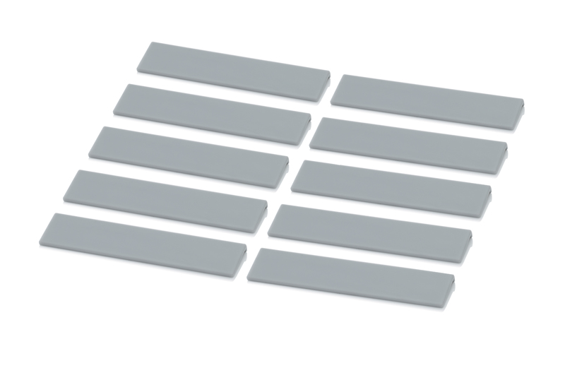 SB E-7001 S. 10er-Set Etiketten Silbergrau, 6x1,6 cm