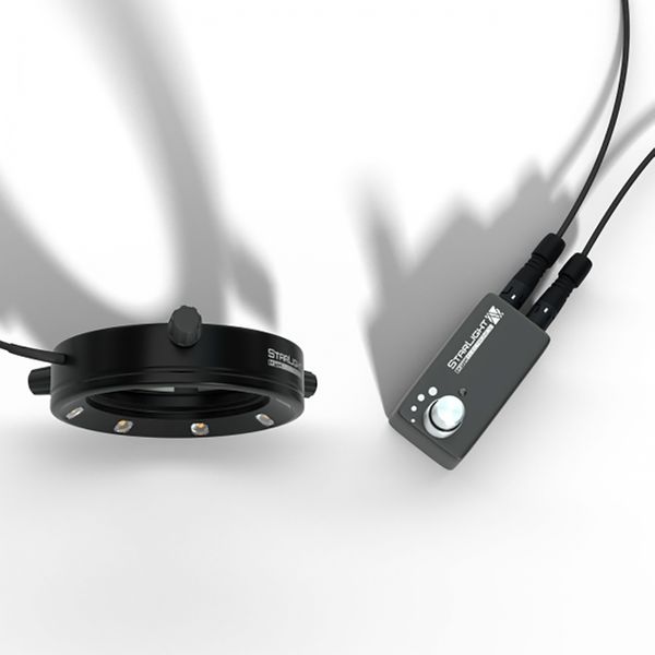 Starlight 100-012213. LED-Ringlicht, pur-weiß 5600K, Arbeitsabstand 75 mm, Spanndurchmesser max. 81 mm