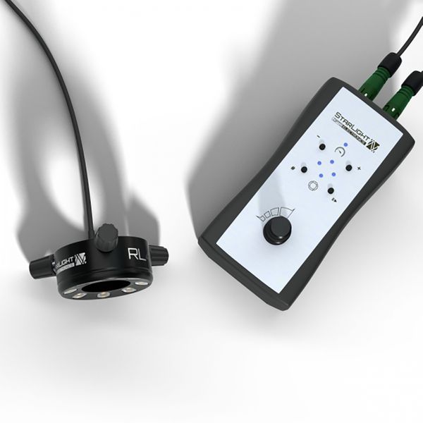 Starlight 100-012215. LED-Segment-Ringlicht, pur-weiß 5600K, Arbeitsabstand 35 mm, Spanndurchmesser max. 40 mm