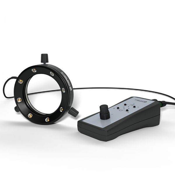 Starlight 100-012238. LED-Segment-Ringlicht, pur-weiß 5600K, Arbeitsabstand 75 mm, Spanndurchmesser max. 81 mm