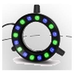 Starlight 100-014090. LED-Ringlicht RL66M-80 PW-UV385, umschaltbar pur-weiß 5.600 K / UV 385 nm, Spann-Ø 66 mm
