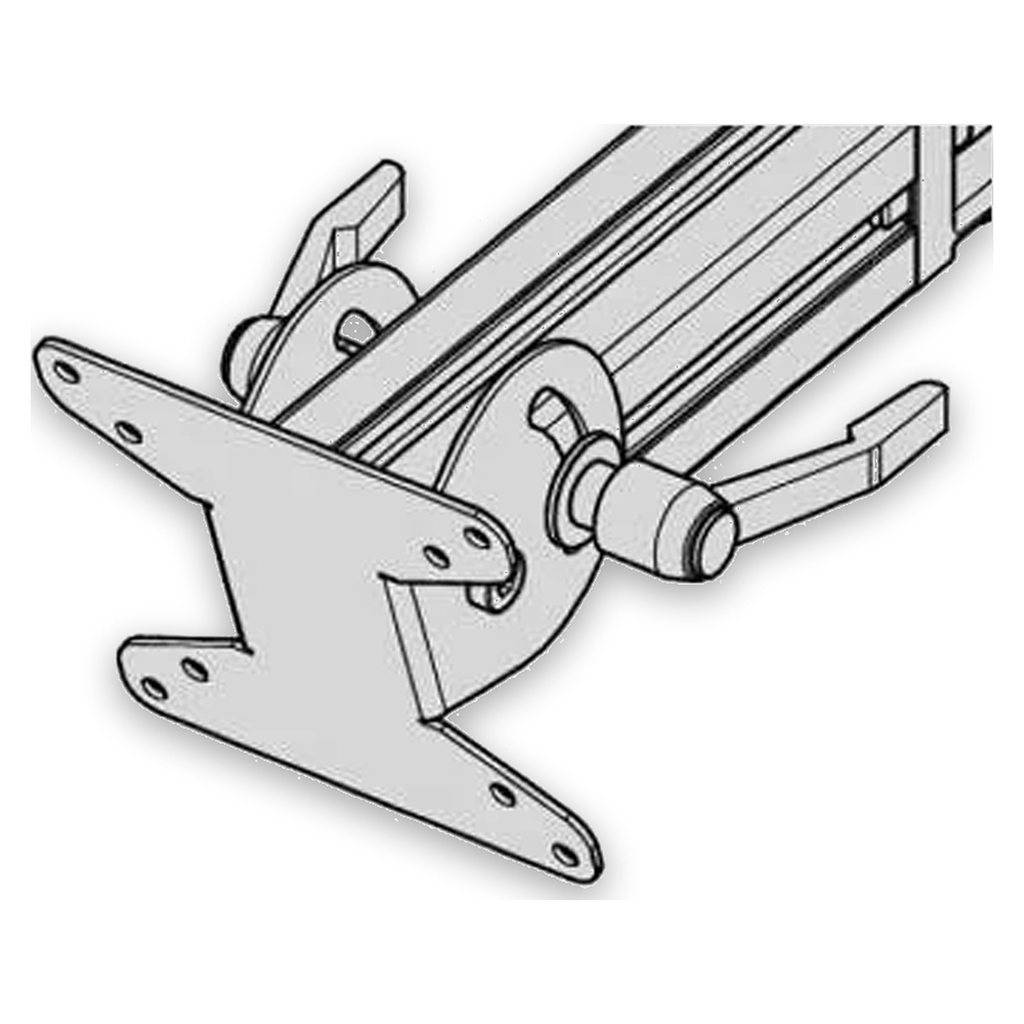 Swivel Mounting 70°, 75/100 with Supporting Arm, Slot 10 - Bosch Rexroth 3842539806