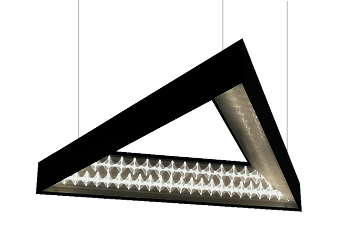 Glamox TGL563073. Dekorative Leuchten TRIANGLE-P650 BL 3800 DALI 840 PRE C1.5 MP